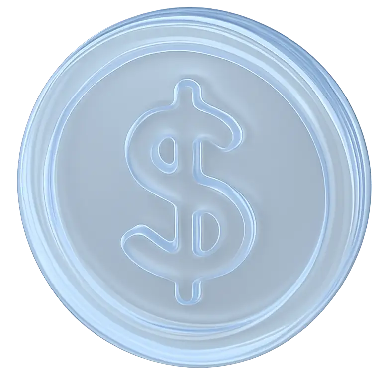 3D Dollar Coin